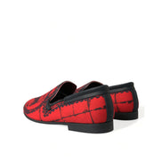 Mocasini Dolce & Gabbana Torero roșii cu negru