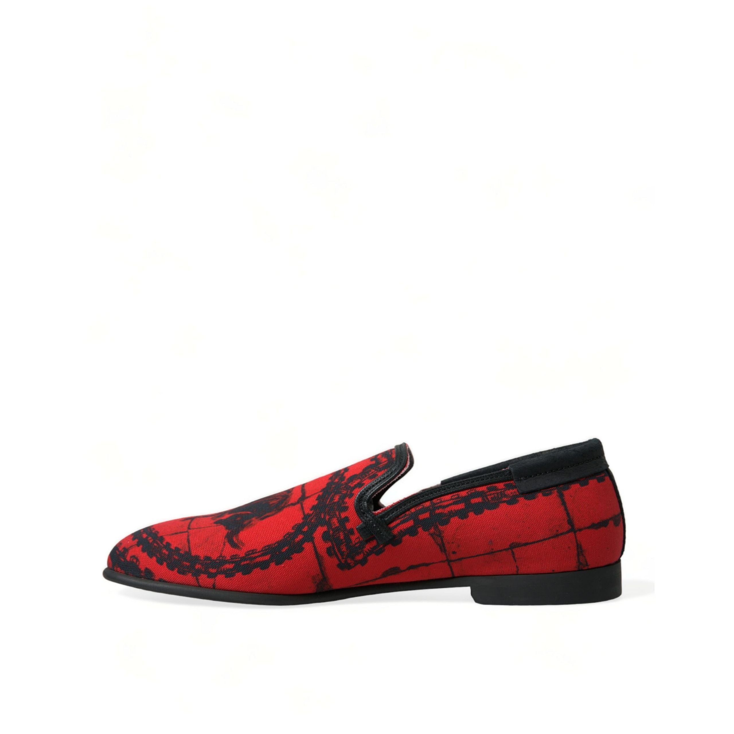 Mocasini Dolce & Gabbana Torero roșii cu negru