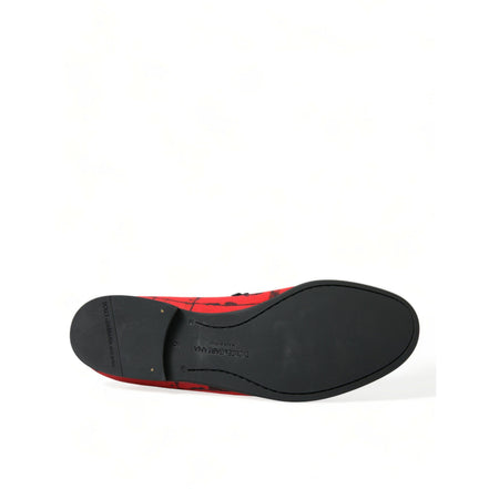 Mocasini Dolce & Gabbana Torero roșii cu negru