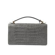 Geantă de umăr Balenciaga din piele exotică gri