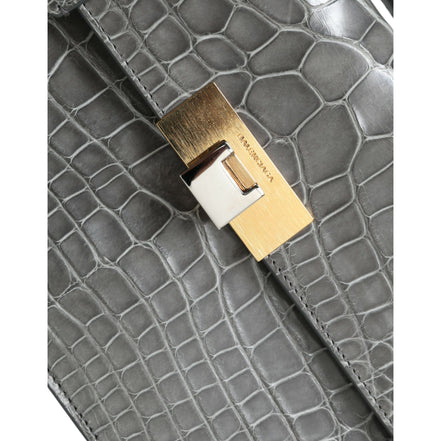 Geantă de umăr Balenciaga din piele exotică gri