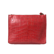 Poșetă plic Balenciaga roșie Classic Pouch