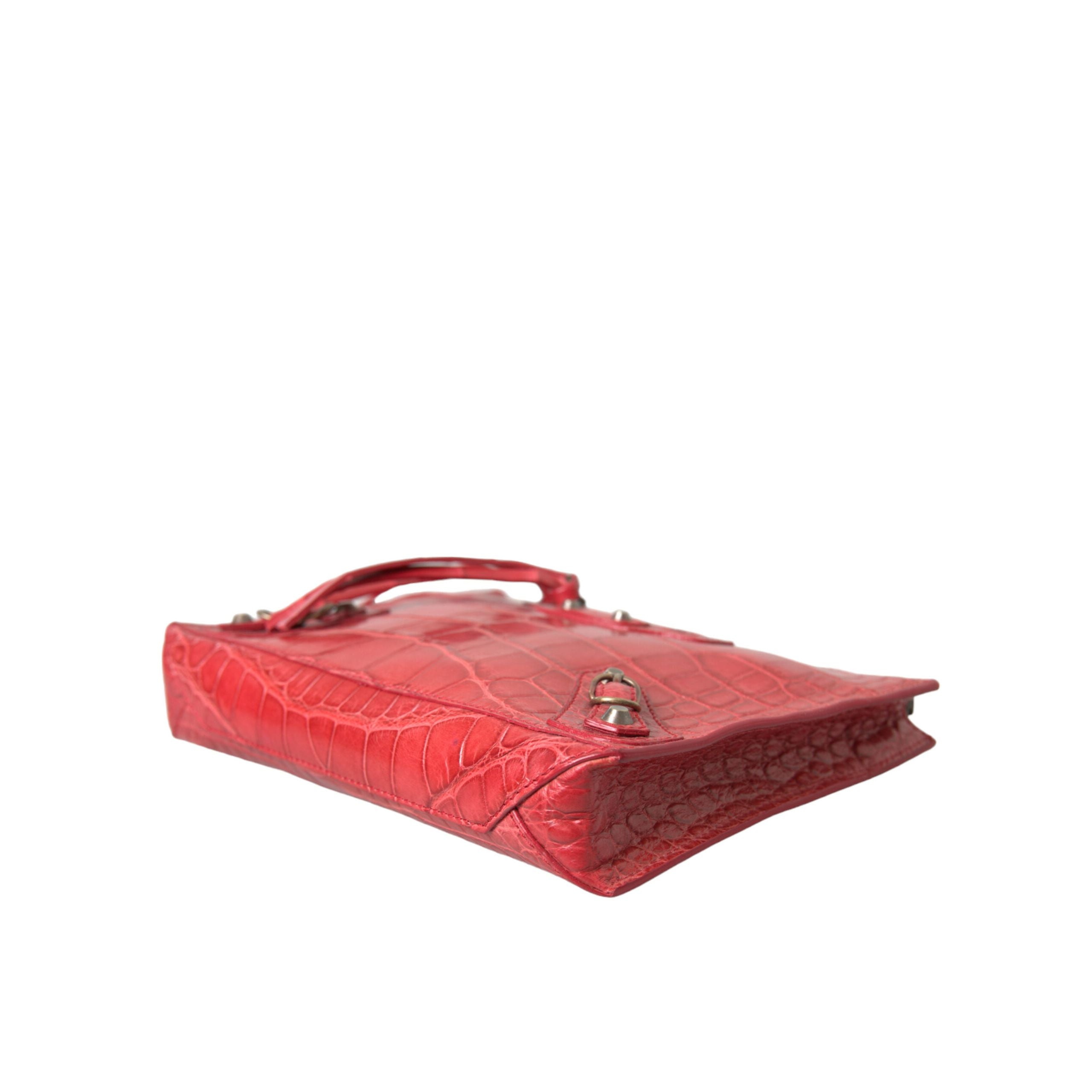 Poșetă plic Balenciaga roșie Classic Pouch