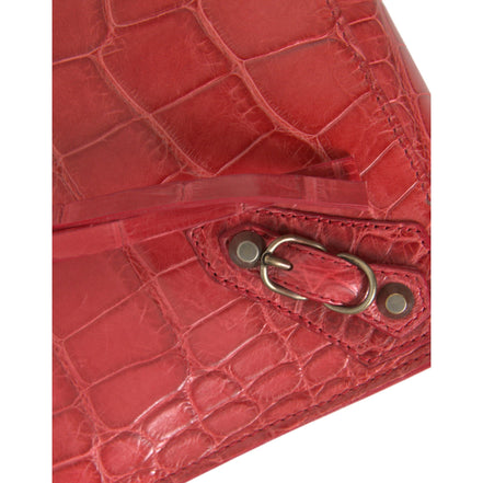 Poșetă plic Balenciaga roșie Classic Pouch