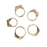 Dolce & Gabbana Gold Brass ROYAL Enamel Set of 5 Ring