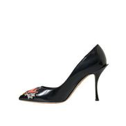 Dolce & Gabbana Black Leather WOW Patch Pumps