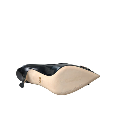 Dolce & Gabbana Black Leather WOW Patch Pumps