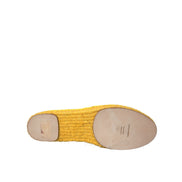 Espadrile plate Dolce & Gabbana galbene din dantelă Taormina