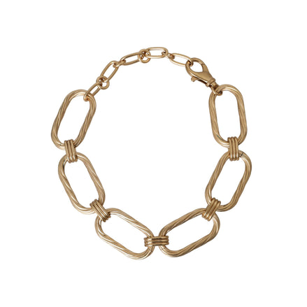 Dolce & Gabbana Gold Tone Brass Large Link Chain Jewelry Necklace
