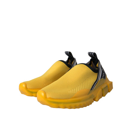 Dolce & Gabbana Yellow Sorrento Slip On Sneakers
