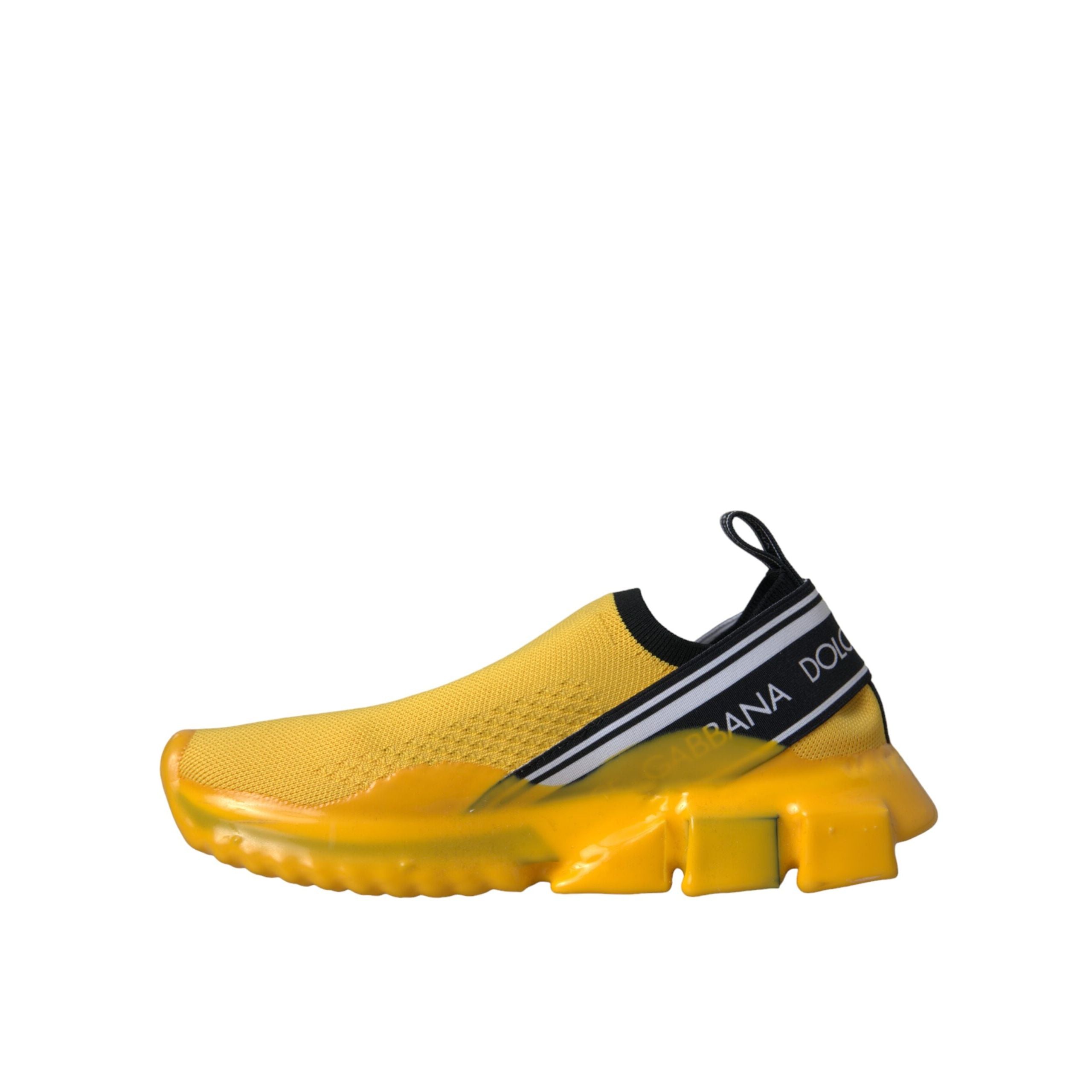 Dolce & Gabbana Yellow Sorrento Slip On Sneakers