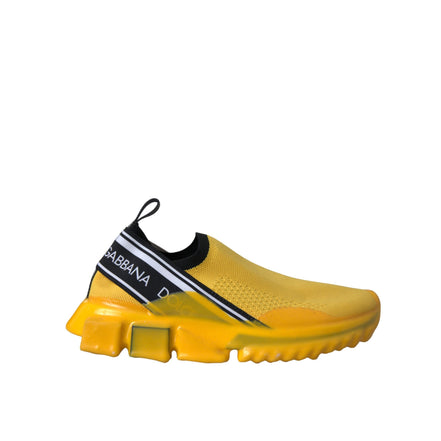 Dolce & Gabbana Yellow Sorrento Slip On Sneakers