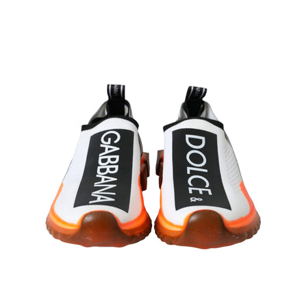 Dolce & Gabbana Black White Orange Slip On Sorrento Sneakers