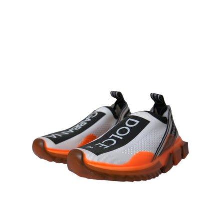 Dolce & Gabbana Black White Orange Slip On Sorrento Sneakers
