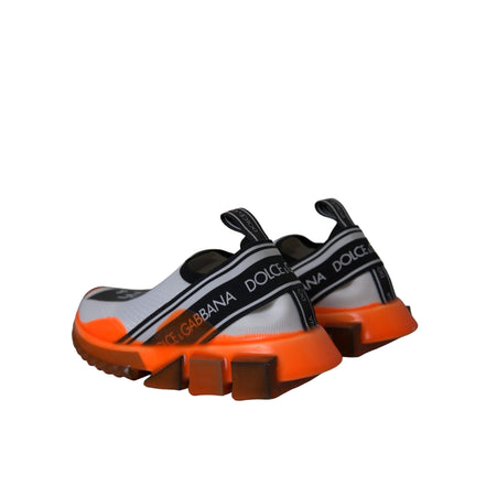 Dolce & Gabbana Black White Orange Slip On Sorrento Sneakers