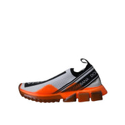Dolce & Gabbana Black White Orange Slip On Sorrento Sneakers