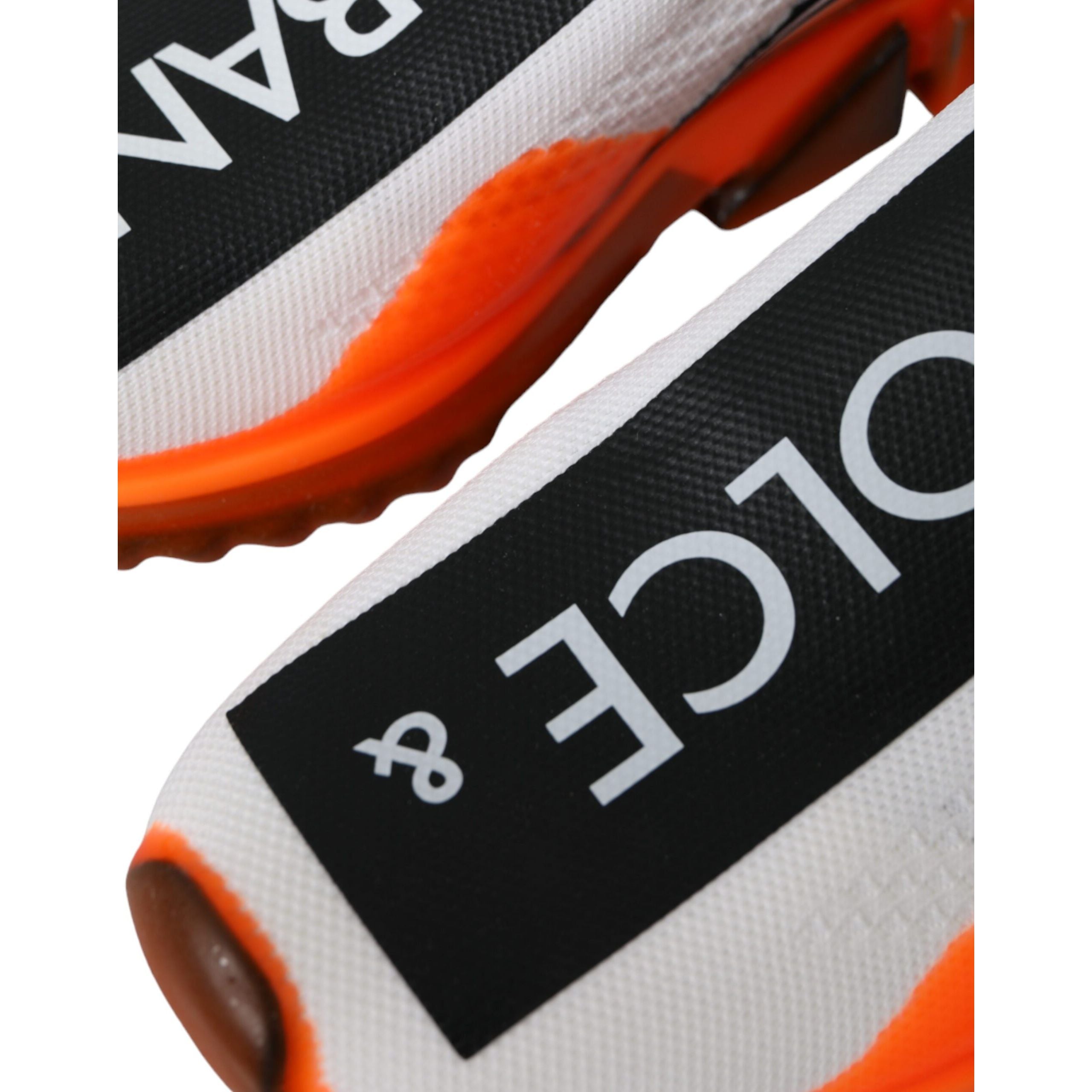 Dolce & Gabbana Black White Orange Slip On Sorrento Sneakers