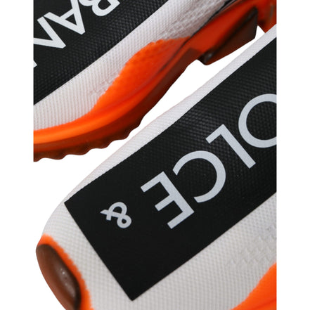Dolce & Gabbana Black White Orange Slip On Sorrento Sneakers