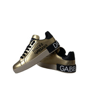 Dolce & Gabbana Gold Portofino Sneakers