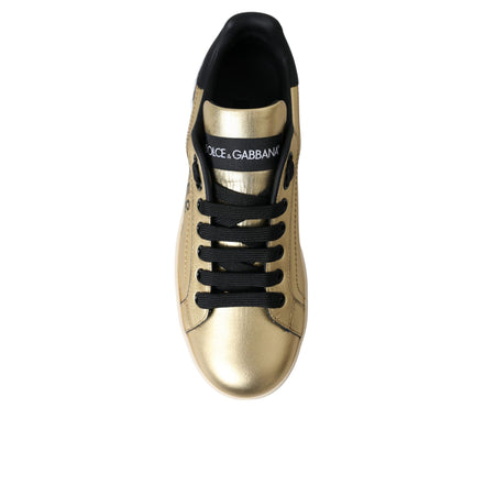 Dolce & Gabbana Gold Portofino Sneakers