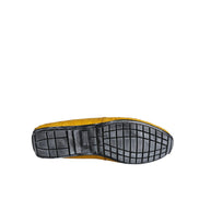 Dolce & Gabbana Yellow Leather Moccasin Loafers