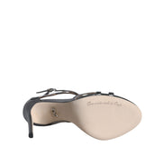 Sandale cu toc Dolce & Gabbana Keira din piele argintie