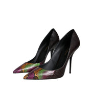 Pantofi cu toc Dolce & Gabbana Multicolor Exotic Leather