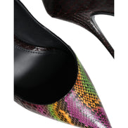 Pantofi cu toc Dolce & Gabbana Multicolor Exotic Leather