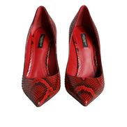 Dolce & Gabbana Red Leather Stiletto Heel Pumps