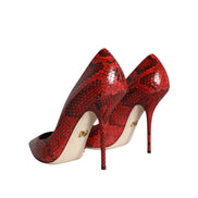 Dolce & Gabbana Red Leather Stiletto Heel Pumps