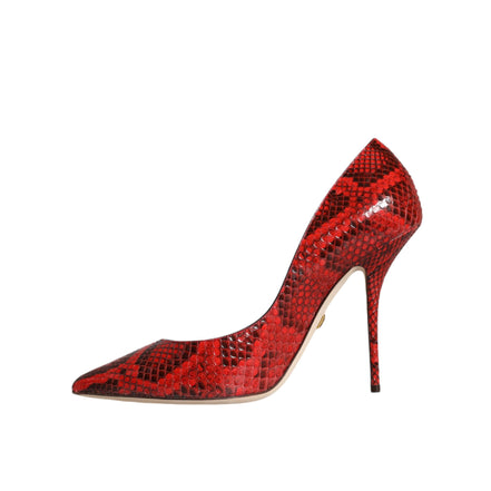 Dolce & Gabbana Red Leather Stiletto Heel Pumps