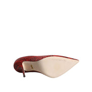 Dolce & Gabbana Red Leather Stiletto Heel Pumps
