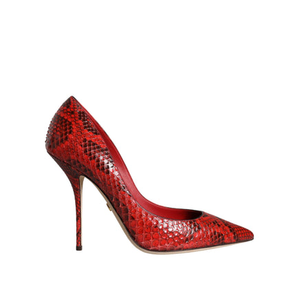 Pantofi cu toc stiletto din piele roșie Dolce & Gabbana
