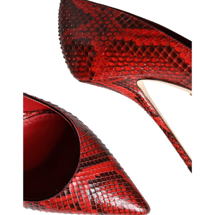 Dolce & Gabbana Red Leather Stiletto Heel Pumps