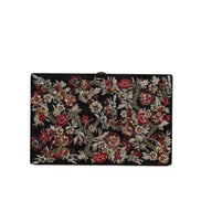 Dolce & Gabbana Multicolor Floral Gold Frame Evening Clutch