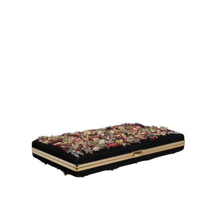 Dolce & Gabbana Multicolor Floral Gold Frame Evening Clutch
