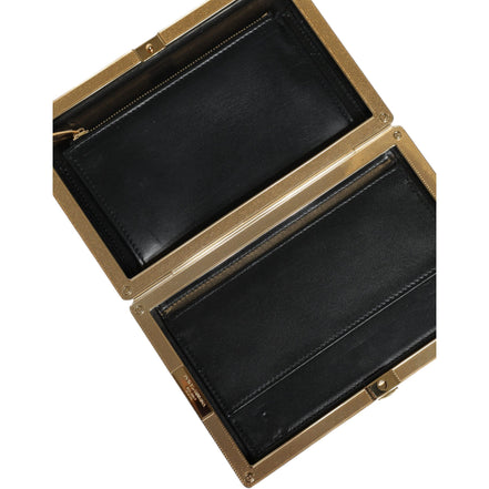 Dolce & Gabbana Multicolor Floral Gold Frame Evening Clutch