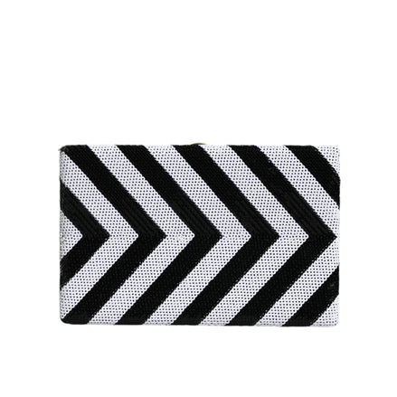Dolce & Gabbana Black White Gold Frame Evening Clutch