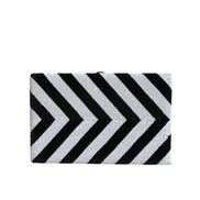 Dolce & Gabbana Black White Gold Frame Evening Clutch
