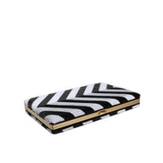 Dolce & Gabbana Black White Gold Frame Evening Clutch