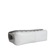Geantă de umăr/crossbody Versace din piele Nappa albă, mini
