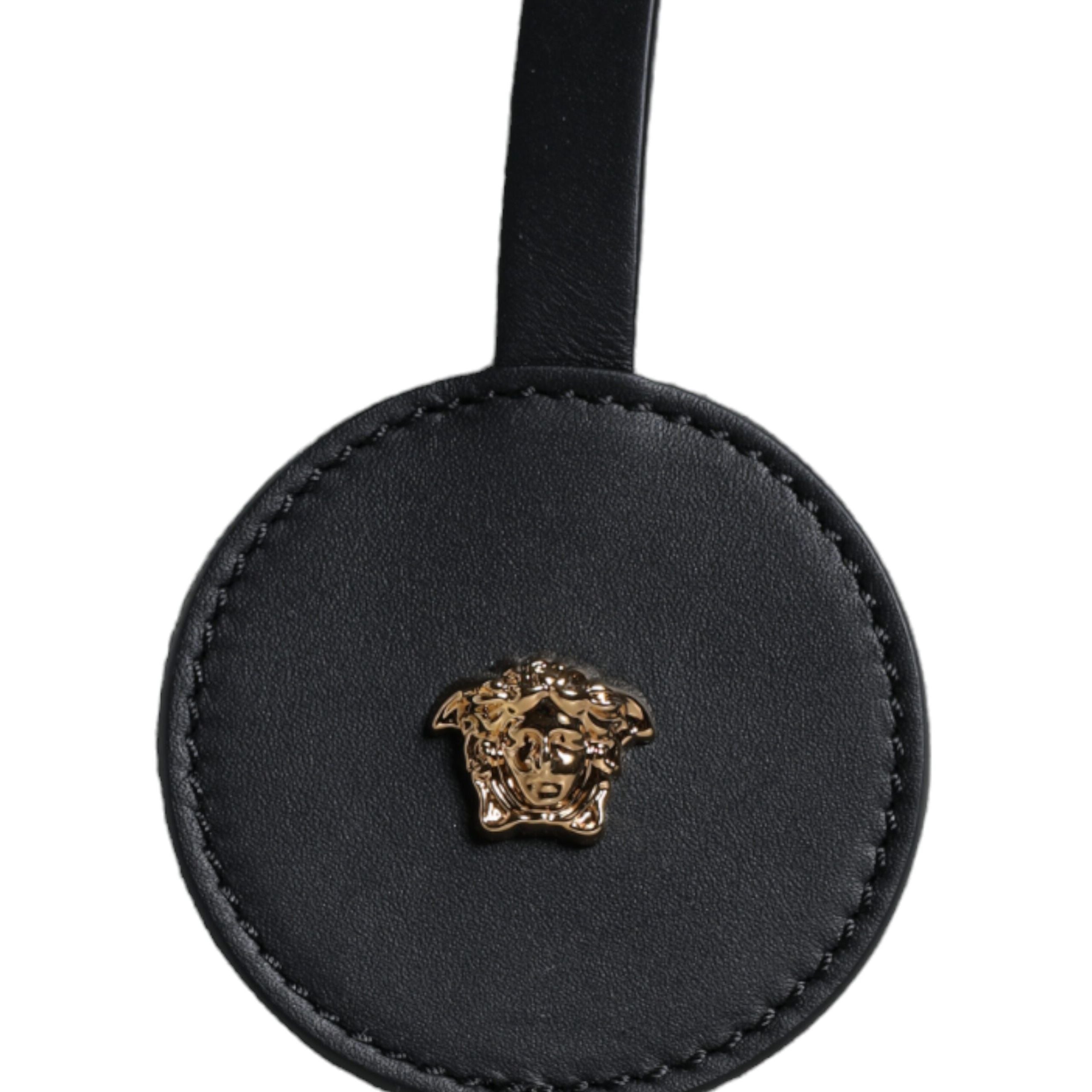 Geantă tote crossbody Versace, albă, cu mâner superior, din pânză și piele, cu logo
