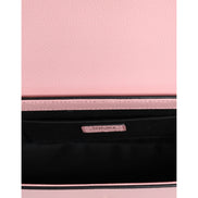 Versace Pink Grainy Logo Crossbody Shoulder Bag