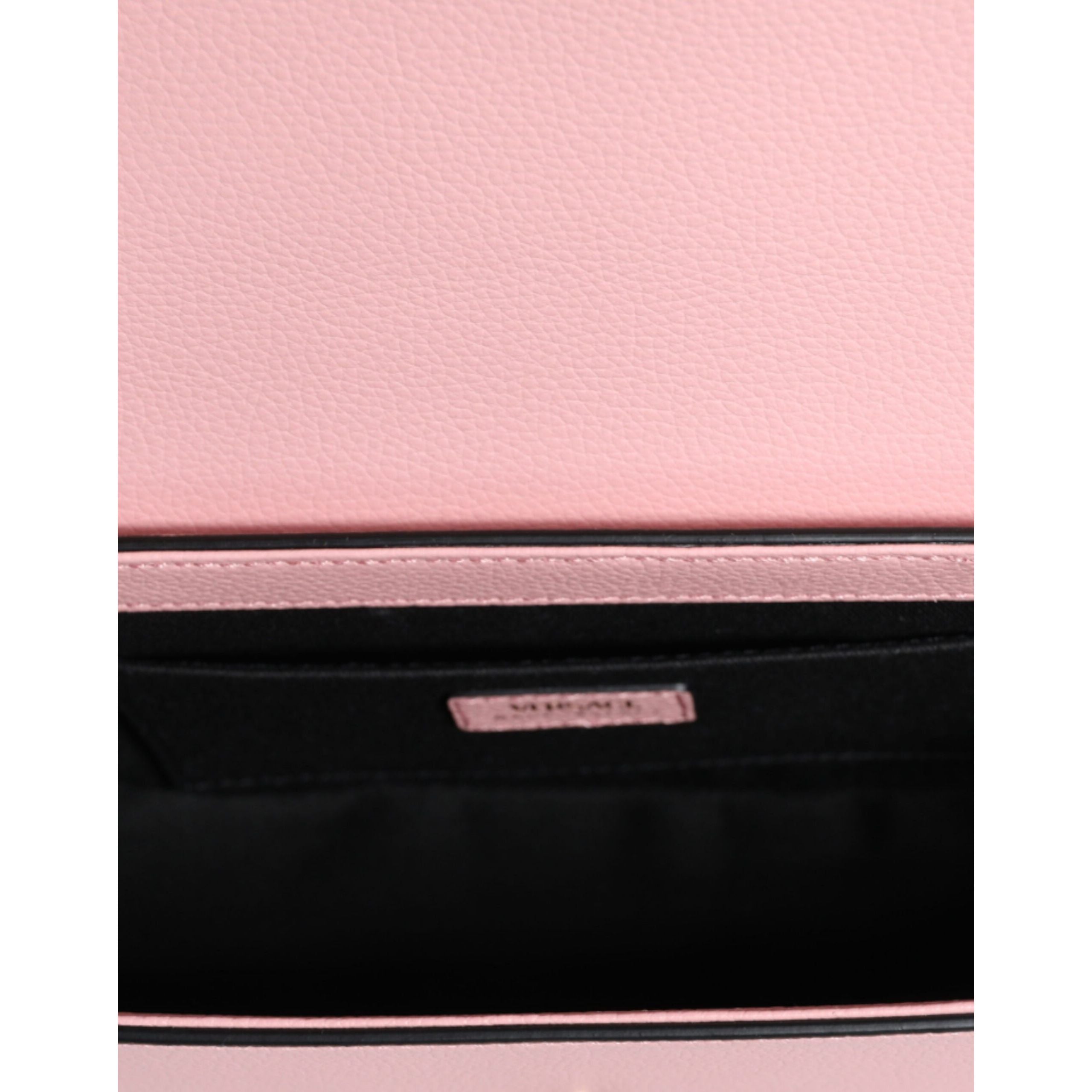 Versace Pink Grainy Logo Crossbody Shoulder Bag