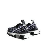 Adidași Dolce & Gabbana Sorrento cu profil jos, alb-negru