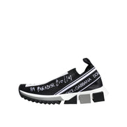 Adidași Dolce & Gabbana Sorrento cu profil jos, alb-negru