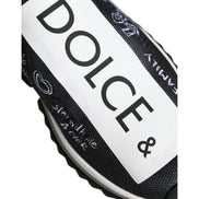 Adidași Dolce & Gabbana Sorrento cu profil jos, alb-negru