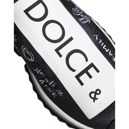 Adidași Dolce & Gabbana Sorrento cu profil jos, alb-negru