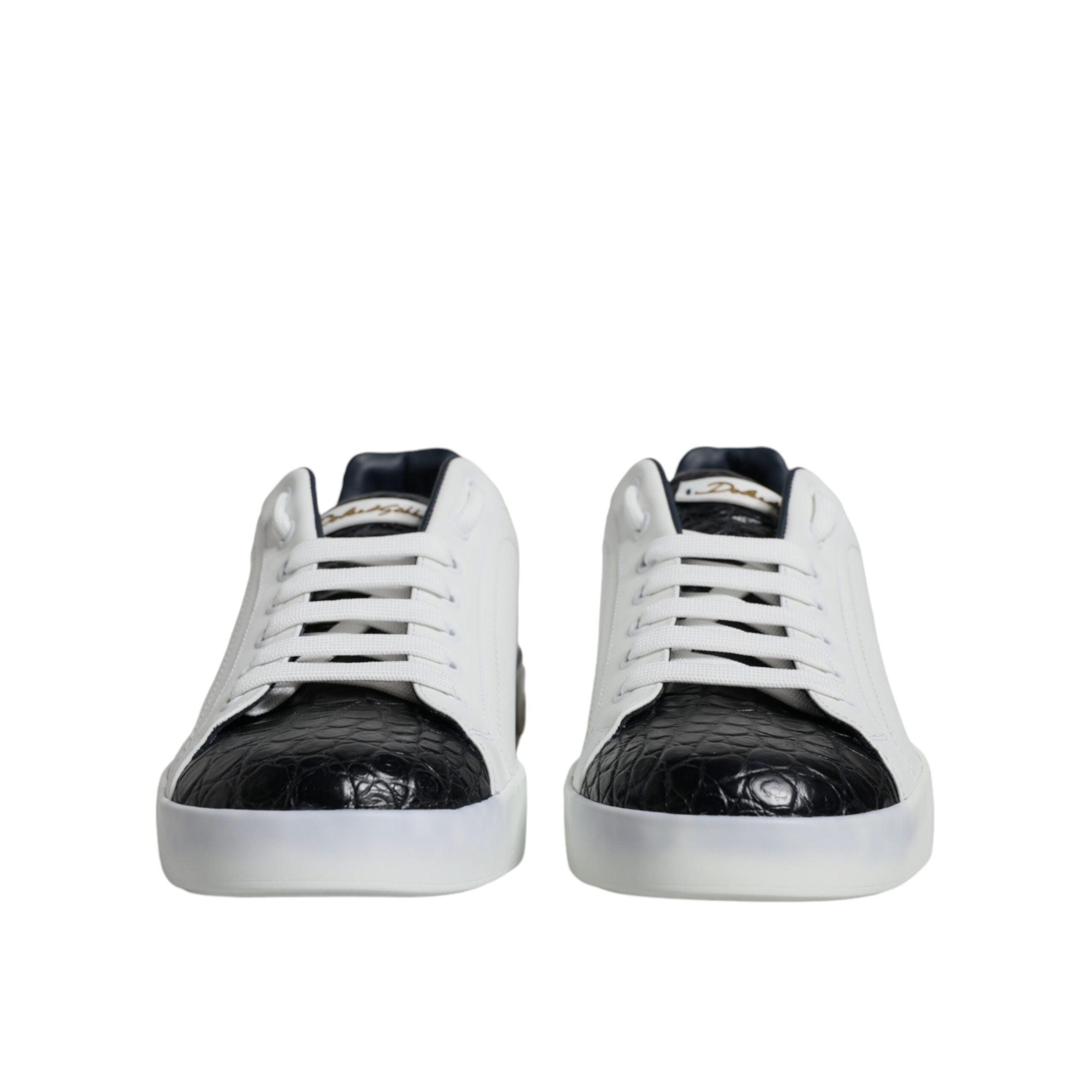 Adidași Dolce & Gabbana Albi din Piele cu Logo Portofino