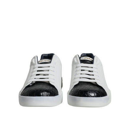 Adidași Dolce & Gabbana Albi din Piele cu Logo Portofino
